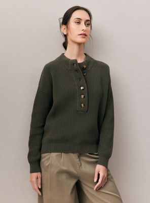 Sweater de Algodón con Botones