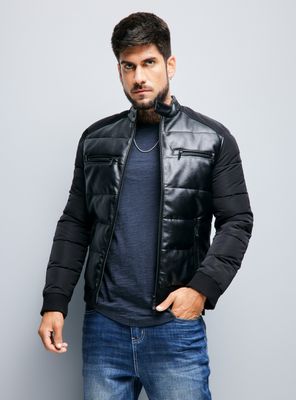 Chaqueta Biker Bi-Tela Cuerpo Mangas Parka