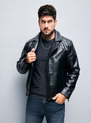 Chaqueta Biker Cierre Cruzado