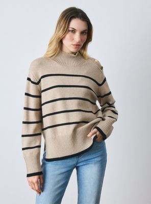 Sweater Holgado con Líneas