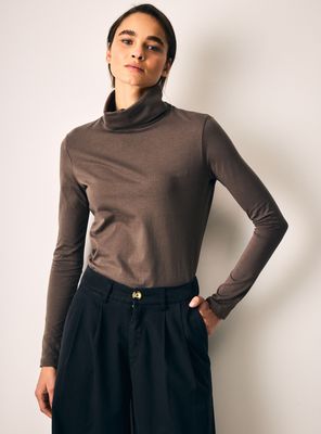 Polera Cuello Alto Algodón