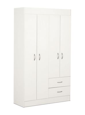 Clóset 4 Puertas 2 Cajones Blanco