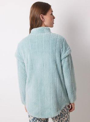 Imagen 2 del producto Bata Corta Pelo Fluffy Verde