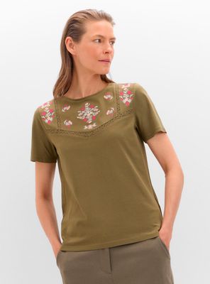 Polera con Bordado y Vainicas