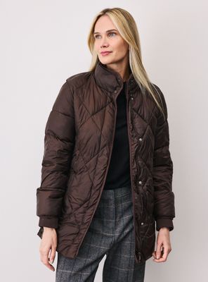 Parka Quilt Larga Botones en Costados
