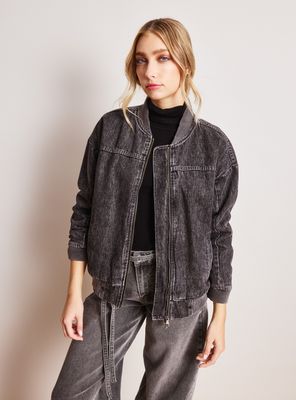 Chaqueta Bomber Oversized con Relleno Forro