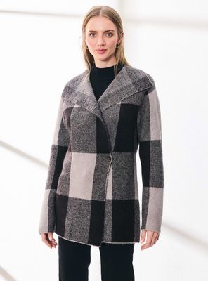 Imagen 1 del producto Chaleco Tipo Kimono con Diseño de Cuadros