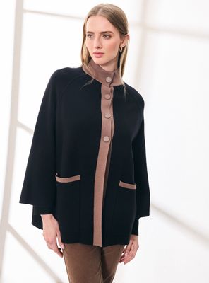 Chaleco Tipo Capa con Bolsillo Y Broches