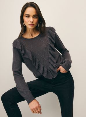 Sweater con Vuelo Frontal