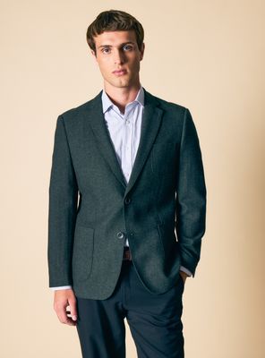 Blazer Recto Tweed Bolsillos Parche
