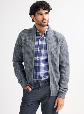Sweater Cierre Completo Texturado