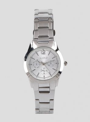Reloj Metal Análogo Mujer + Pulsera