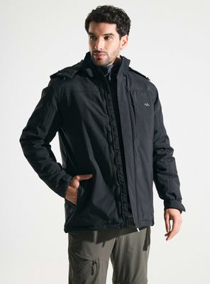 Parka Técnica Resistente Al Agua Gorro Desmontable