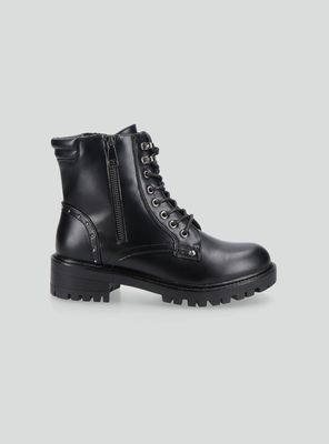 Botín Acordonado Tipo Bototo con Forro Piel Sintética Mujer