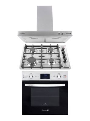 Kit Empotrable Kit-140 Trío Inox Style Horno + Encimera + Campana