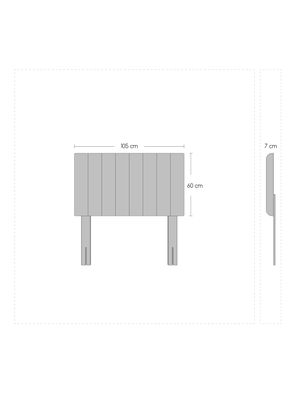 Imagen 2 del producto Cama Europea Bamboo 1.5 Plazas x190 cm + Respaldo Merci + Velador Malaga Honey