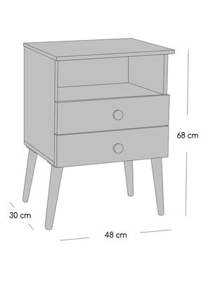 Imagen 2 del producto Cama Europea Terapeutic 1.5 Plazas x190 cm + Respaldo Merci + Velador Malaga Nude
