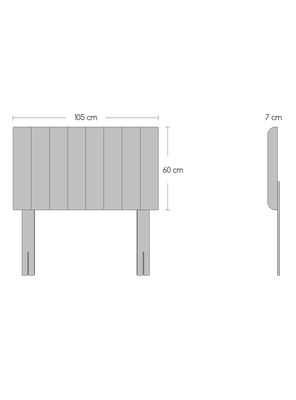Imagen 2 del producto Cama Europea Bamboo 1.5 Plazas x190 cm + Respaldo Merci