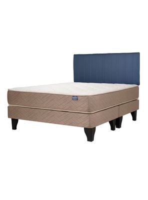 Cama Europea Bamboo 2 Plazas x190 cm Base Dividida + Respaldo Merci