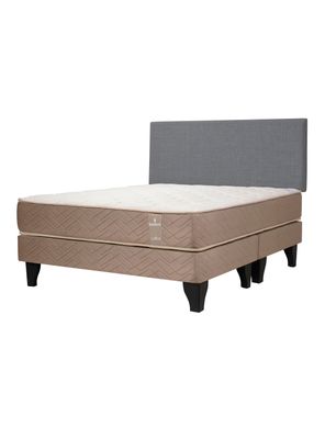 Cama Europea Bamboo 2 Plazas Base Dividida + Respaldo