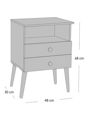Imagen 2 del producto Cama Europea Terapeutic 1.5 Plazas x190 cm + Respaldo Merci + Velador Malaga Grey