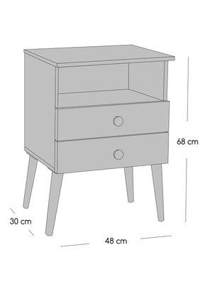 Imagen 2 del producto Cama Europea Terapeutic 1.5 Plazas x190 cm + Respaldo Merci + Velador Malaga Honey