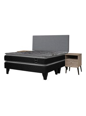 Cama Europea Terapeutic 2 Plazas de Base Dividida + Respaldo y Veladores