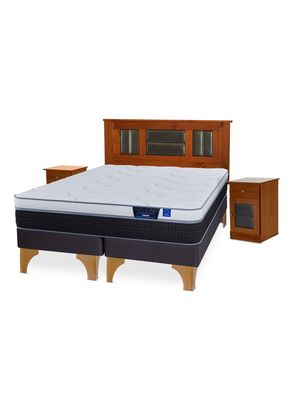 Cama Europea Nexus King + Set de Muebles Lorraine