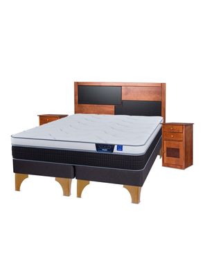 Cama Europea Nexus King + Set de Muebles Colonia
