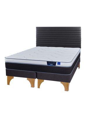 Cama Europea Nexus King + Respaldo Modern Grafito