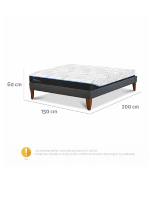 Imagen 2 del producto Cama Europea Box Smart Green 2 Plazas Base Normal