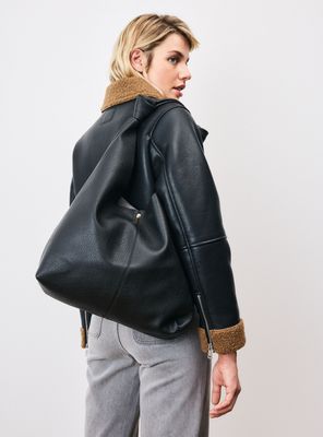 Cartera Totebag Efecto Cuero con Nudos