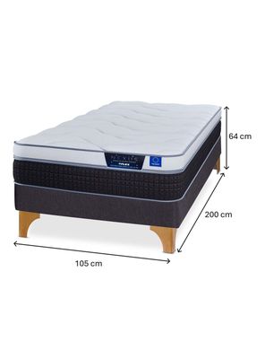 Imagen 2 del producto Cama Europea Nexus 1.5 Plazas Box + Respaldo Royal Grafito