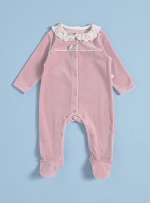 Osito con Cuello, Vivo y Moño Estampado