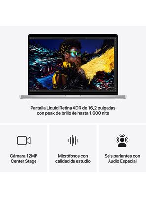 Imagen 2 del producto Apple MacBook Pro Chip M4 Pro 24GB RAM 512GB SSD 16"" Color Plata