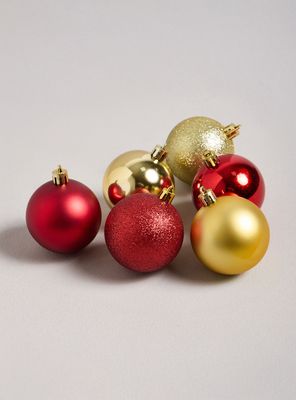 Imagen 1 del producto Set de 50 Esferas Dorado y Rojo