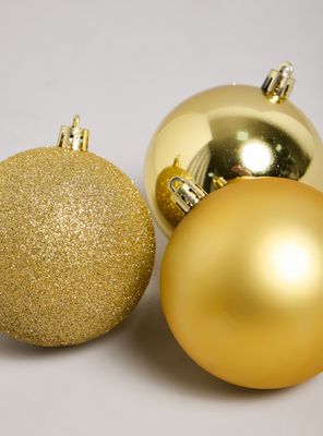 Imagen 2 del producto Set de 9 Esferas Navidad Doradas 8 cm