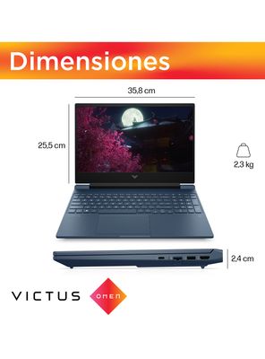 Imagen 2 del producto Notebook Victus 15-fa1097la Intel Core i7 NVIDIA GeForce RTX 4050 16GB RAM 1TB SSD 15.6"" FHD 144 Hz