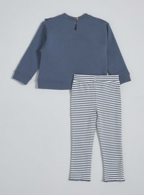 Imagen 2 del producto Buzo con Polerón con Vuelos y Calza Rayada