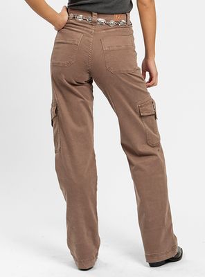 Imagen 2 del producto Jeans Cargo Tiro Alto Juana Café