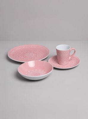 Imagen 2 del producto Set Vajilla 24 Piezas Mandala Rosa Cerámica