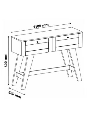 Imagen 2 del producto Arrimo Trama Dos Cajones Diseño 15 mm
