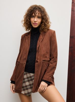 Blazer Cuero con Botón