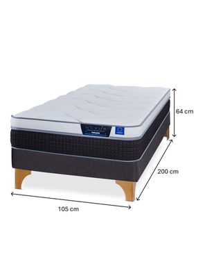 Imagen 2 del producto Cama Europea Nexus 1.5 Plazas Box  + Respaldo Tubular Beige
