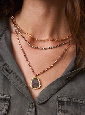 Collar Mostacillas y Cuarzo