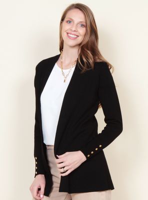 Imagen 1 del producto Chaleco Manga Larga Sólido con Botones en Pu