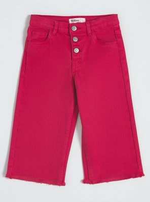 Imagen 1 del producto Jeans Wide Leg Rojo con 3 Botones
