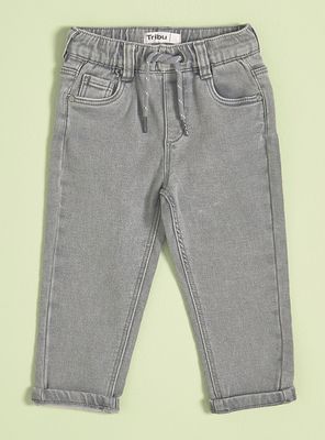 Jeans con Cintura Elasticada y Cordón Ajustable