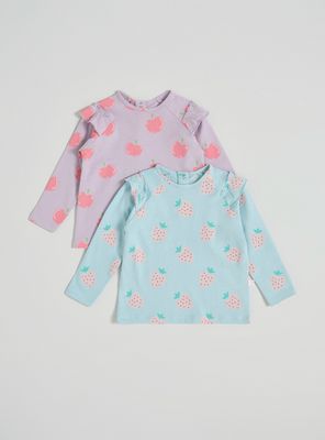 Polera Bipack Estampada Con Vuelos