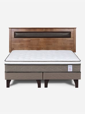 Imagen 2 del producto Cama Europea New Style 6 2 Plazas Long Base Dividida + Respaldo Ferrara